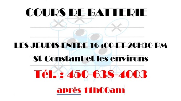 cours de musique batterie pour debutant cours de musique batterie avence preparation pour le cegep cours de piano professeur diplomes preparation cegep cours delson cours st-constant cours de musique lapraire